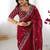 Red tissue silk sequin embroideried blouse piece & sarees