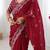Red tissue silk sequin embroideried blouse piece & sarees