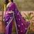 Purple embroidered silk chiffon sarees