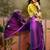 Purple embroidered silk chiffon sarees