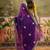 Purple embroidered silk chiffon sarees