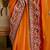 Red bandhani printed saree with unstitched blouse piece