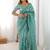 Green tissue silk sequin embroideried blouse piece & sarees