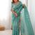 Green tissue silk sequin embroideried blouse piece & sarees