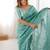 Green tissue silk sequin embroideried blouse piece & sarees