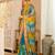 Blue bandhani printed saree with unstitched blouse piece