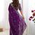 Purple tissue silk sequin embroideried blouse piece & sarees
