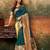 Green woven design zari weaving paithani saree with unstitched blouse
