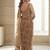 Beige embellished beads & stones satin saree