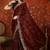 Maroon floral embroidered tissue heavy work saree