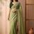 Lime embellished gotta patti  chiffon heavy work saree