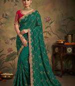 Green embroidered sarees