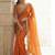 Rust embroidered sarees blouse piece