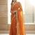 Rust embroidered sarees blouse piece