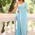 Blue women  cotton khadi saree