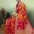 Pink woven design zari saree with unstitched blouse