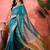 Teal woven design zari organza saree