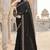 Designer black heavy resham embroidery work georgette saree