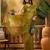 Olive embellished sequence work banarasi saree with blouse piece