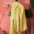 Lime woven design banarasi saree with blouse piece