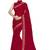 Designer red heavy resham embroidery work georgette saree