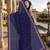 Designer navy blue heavy resham embroidery work georgette saree