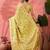 Lime woven design banarasi saree with blouse piece