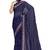 Designer navy blue heavy resham embroidery work georgette saree