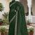 Designer bottle green heavy resham embroidery work georgette saree