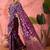 Purple woven design banarasi saree with blouse piece