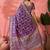 Purple woven design banarasi saree with blouse piece
