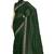 Designer bottle green heavy resham embroidery work georgette saree