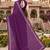 Designer wine heavy resham embroidery work georgette saree