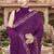 Designer wine heavy resham embroidery work georgette saree