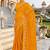 Designer mustard heavy resham embroidery work georgette saree