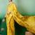 Yellow ethnic motif zari woven tassel detail kanjeevaram saree with blouse