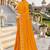 Designer mustard heavy resham embroidery work georgette saree