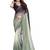 designer pista black handwork zarkan border work silk blend saree