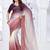 designer brown wine handwork zarkan border work silk blend saree