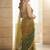 Green embroidered sarees with unstitched blouse piece