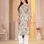 Sea green digital printed muslin straight kurta with bottom