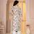 Sea green digital printed muslin straight kurta with bottom