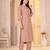 Light brown digital printed muslin straight kurta with bottom