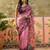 Multicolor floral organza saree