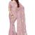 designer dusty pink handwork zarkan foil print silk blend saree