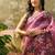 Multicolor floral organza saree