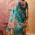 Multicolor floral sequinned organza designer saree