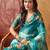 Multicolor floral sequinned organza designer saree