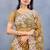 Designer mustard resham zarkan stone embroidery work net saree