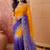 Multicolor ombre embroidered poly chiffon saree